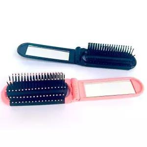 휴대용 접이식 거울 빗 세트 손거울 미니빗 여행 출장