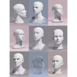 두상 마네킹 얼굴 모형 매장 전시 가발 모자 디스플레이