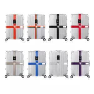 도난 방지 수하물 버클 크로스 스트랩 암호 조정 가능한 번들 포장 벨트 가방 트렁크 액세서리