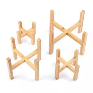 나무 화분 거치대 바닥 스탠딩 분재 디스플레이 스탠드 베이스 실내 야외 홈 장식 트레이 정원 용품