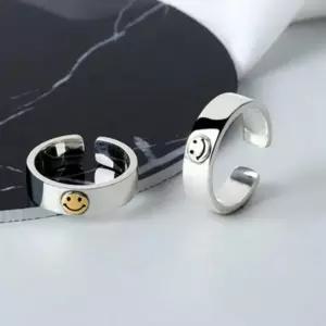 [라일리쥬얼리] Rly 스마일 실버반지 심플우정 커플링 실버오픈반지 s