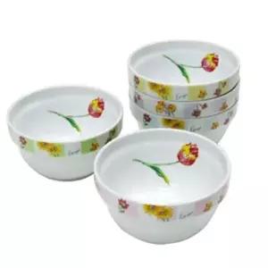 튜립 공기 5개세트 그릇 접시 앞접시 면기 라면 국수