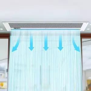 공기 에어 날벌레 저소음 현관 매립형 에어커튼 천장 출입구