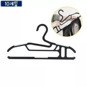 [생활] 옷걸이 논슬립 바지 니트 겸용 블랙 10개입