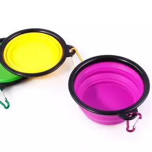 강아지 밥그릇 접이식 휴대용 애견 급식 사료통