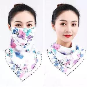 산책마스크 한강 나들이 여성 스카프 퍼플