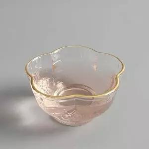 골드테두리 무궁화 유리찻잔 다기잔 60ml (73006A)