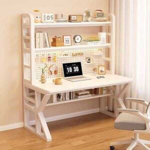 전면 중학생 선반 데스크 타공 철제 공부 책장 사무실 타공판책상