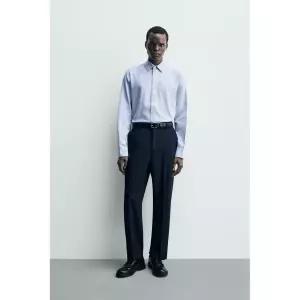 ZARA 자라 EASY CARE 스트럭처 셔츠 - 하늘색 127340