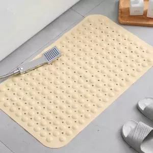 [셀러에이드]베이지 욕실매트 타일흡착 46x77cm 미끄럼방지 바닥