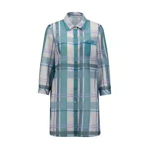 벨리시앙 셔츠 카라 체크 롱자켓_JK4231