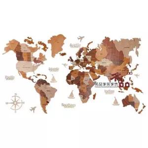 인테리어 세계지도 시계 북유럽 벽장식 나무 대형