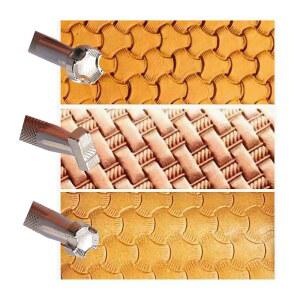 판시욘 가죽 우표, 공예 작업을 위한 전문 도장 도구 3팩