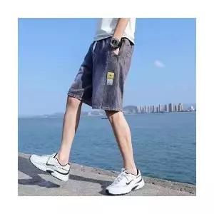 남자데님반바지 데님 반바지 봄여름 일자 허리밴딩 5부 하의 여름 슬림핏 ible2
