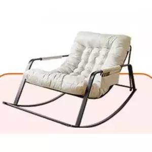 북유럽 1인용 나무 흔들의자 스윙체어 패브릭 카페