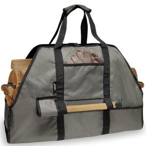 손잡이가 달린 조로암 장작 운반함, 토트용 대형 캔버스 실내 또는 실외에서 통나무를 운반할 수 있는 튼튼한 벽난로 스토브 액세서리, 캠핑 보관 홀더