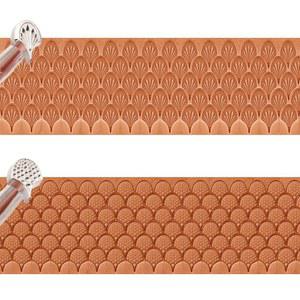 판시욘 가죽 우표, 공예 작업을 위한 전문 테두리 도장 도구 2팩(E803+BK113)