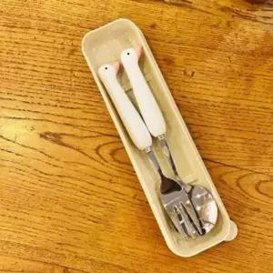 숟가락 세트 포크 도시락수저 핑크 휴대용