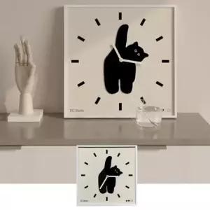 원형시계 키밍 고양이 무소음벽시계 인테리어 벽걸이 40x40cm