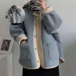 여성 3컬러 겨울 데일리 양털 뽀글이점퍼 후리스자켓