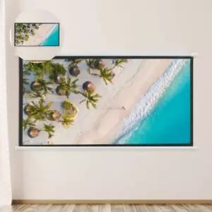 홈시어터 벽걸이빔프로젝터스크린(60형)화이트169비율