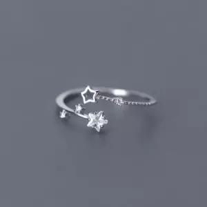 [라일리쥬얼리] Rly 소행성 우주를줄께 스타더스트 오픈 큐빅 반지