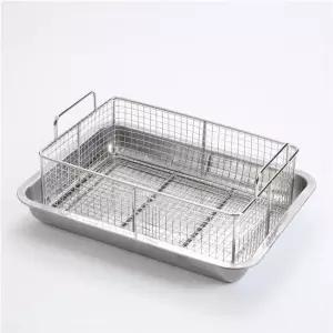 튀김기 채망 스텐사각바구니 튀김망 사각 스텐 손잡이