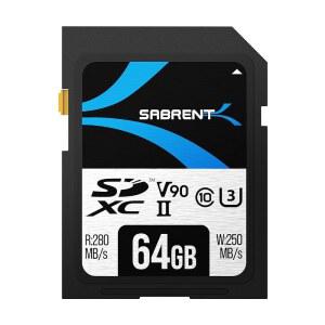 SABRENT v90 64GB SD UHS-II 메모리 카드 R280MB /s W250MB /s SD-TL90-64GB