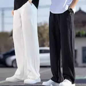 남자 소프트 린넨 슬랙스 쿨팬츠 일자 밴딩 편한 마 0409, 자취필수템 HyC마켓