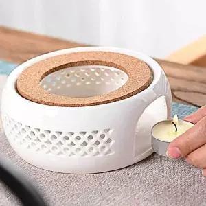 [콩심팥심]도자기티워머 화이트 도자기티팟 차워머 티워머양초