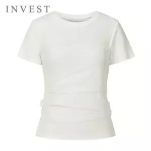 [인베스트] 쉬폰셔링배색슬림티셔츠_INI6M1TS6581