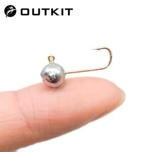 호환 OUTKIT 10pcs 미니 지그 Rockfish 노출 송어 소프트 웜 루어 지그 낚시 낚시 태클