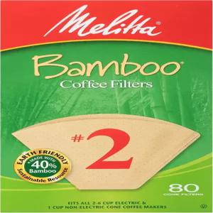 멜리타 2 콘 커피 필터 대나무 80 카운트