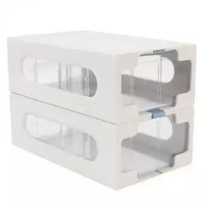 [생활] 정리함 수납함 2단 서랍식 투명 칸막이 다용도 보관함