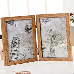 [골드스마일]접이식액자4x6 탁상용액자 나무액자 사진액자