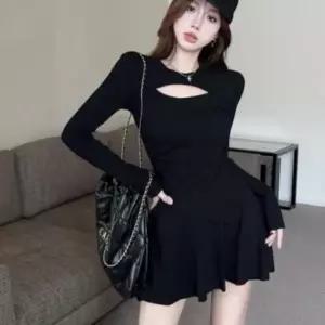 [SBD] 스커트 유니크 라인 편한 플레어 치마 투피스 슬림