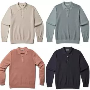 [올젠](신세계 사우스시티)2026 S/S 남성 솔리드 긴팔 카라스웨터 ZG1E1301 4종택1