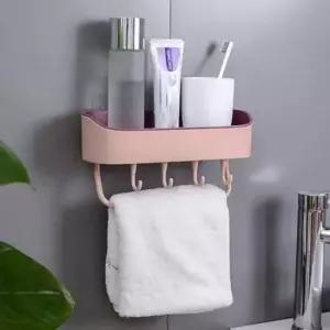 [JED] 접착식 핑크 욕실선반 물빠짐 선반 정리대