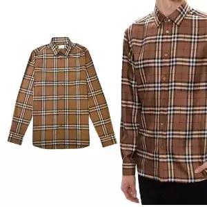 버버리 버버리 쉐포드 체크 롱 슬리브 셔츠 타우페 브라운 8084295 148229372