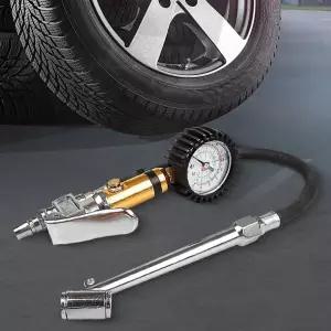 [원사안전] 타이어게이지(다이얼) 공기주입기 공기압체크 압력 휴대용차동차 (본품)