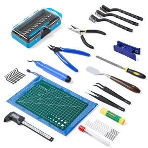 예틴 45피스 3D 프린터 도구 키트, 프린팅 액세서리에는 버링 툴, 디지털 캘 , 아트 나이프 세트, 튜브 커터, 제거, 청소, 마감에 적합한 보관 가방이 포함되어