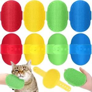 Maxdot 8개 고양이 셀프 그루머 브러시 조절 가능한 고무 빗 실내 코너 얼굴 긁힘 마사지기 목욕 4가지