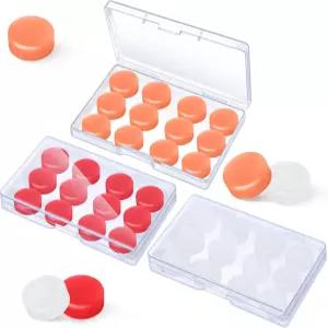 프리아나 36쌍의 수면용 이어플러그 재사용 가능한 성형 실리콘 젤 왁스 방수 소음 제거 코골이 공부용