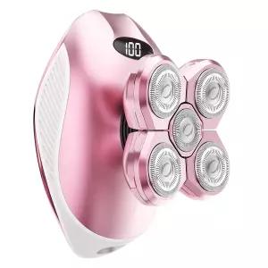 여성용 전동 면도기 5-in-1 충전식 바디 - 방수 습식 드라이 헤어 리무버 레이디 페이스 언더암 비키니