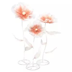 꽃대 자이언트 대형 꽃장식 꽃머리 크 실크 종이꽃 블루