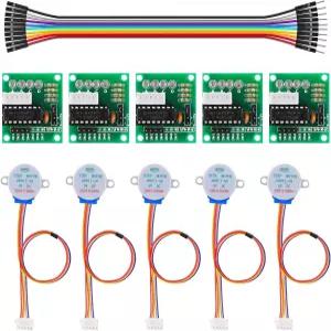 5세트 스테퍼 모터 보드 - 28BYJ-48 ULN2003 5V 드라이버 아두이노 라즈베리 파이 호환