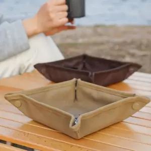 옥스포드 25CM 다용도 접이식 반합 BROWN과자트레이 과일 캠핑 도접시 도트레이 용품