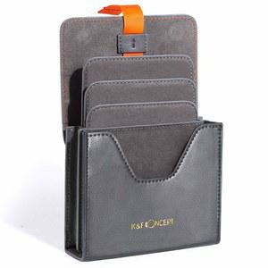 K&F 컨셉 렌즈 필터 케이스 4 포켓, 가죽 운반 가방 파우치 사각형 ND CPL 등 최대 100x100mm, 디자인된 나노-X 시리즈 사각 브래킷 100mm