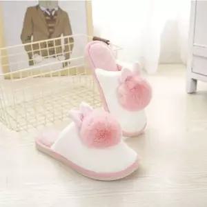 겨울용 토끼털 실내화(소프트 핑크 250mm) G