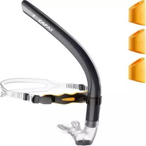 무릎 수영을 위한 CAPAS 트레이닝 스노클 스위블 밴드 얼티밋 핏 센터마운트 선수 액체 실리콘 마우스 조절